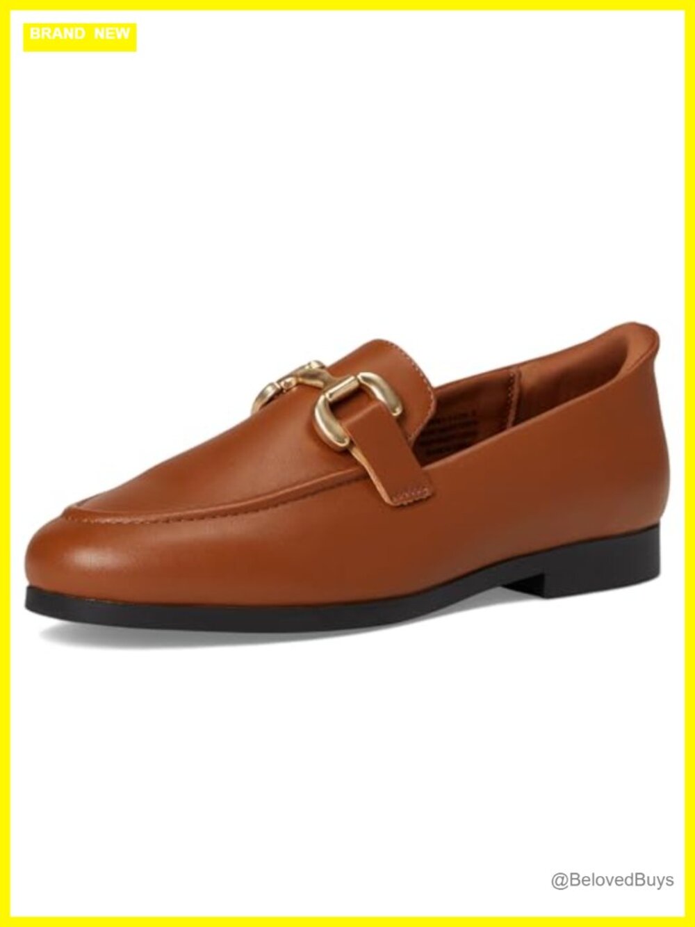 Faux Leather Hands Free Loafer Flat Round Toe Pull-On Casual Business